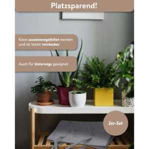 Ensemble de 2 sacs à bois en feutre anthracite et gris clair, organisateur de vêtements pour le salon - Product Image 6