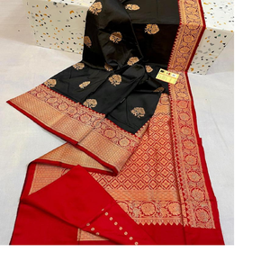 Sarees de seda brocados hechos a medida disponibles con certificación de seda pura ideales para reventa por Diseñadores de ropa - Product Image 1