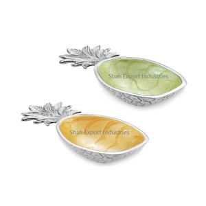 Leaf Design Metal Serving <b>Bowl</b> Decorated Aluminium <b>Silver</b> <b>Bowl</b> for Kitchen and Restaurant Dining Table Decoration - Product Image 5