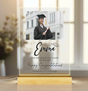 Engraved <b>Wood</b> <b>Frame</b> with Decorative Lights -Graduation Gift or Special Occasions - Product Image 3