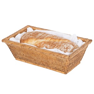 Cesta rectangular de ratán con base biselada, cesta de almacenamiento hecha a mano, venta al por mayor, ecológica, hecha en Vietnam - Product Image 2