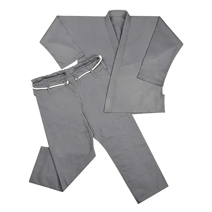 New Design Best Quality Factory Price Grey Colour Brazilian jiu Jitsu Uniform Unisex Custom Made Bjj Gi