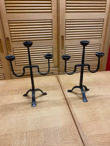 Bougeoirs en fer forgé noir de luxe support décoratif en métal forgé à la main Vintage maison jardin Unique cadeau de noël - Product Image 3