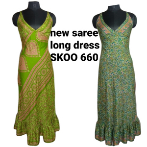 Robe sari en soie florale longue jusqu'au sol, nouvelle mode, multicolore, décontractée, avec décoration en dentelle, de haute qualité, pour les fêtes traditionnelles bohèmes - Product Image 1