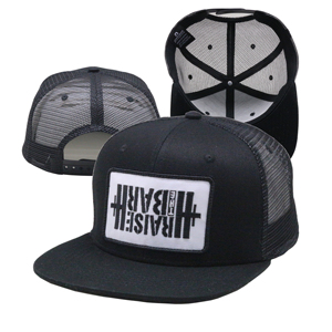 Sombrero de camionero de malla de ala curvada de 5 paneles de alta calidad para mujer, logotipo bordado personalizado, Material de lona vaquera, actuación en la playa al aire libre - Product Image 1