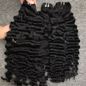 Extensiones de cabello humano de muestra gratis, paquetes de cabello ondulado natural de color negro con envío rápido al por mayor - Product Image 1