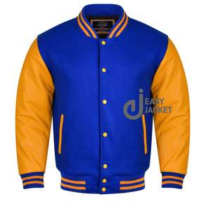 Chaqueta universitaria unisex con logotipo personalizado, chaquetas para hombre, chaqueta universitaria de béisbol vintage con parche bordado de chenilla americana para hombre - Product Image 1