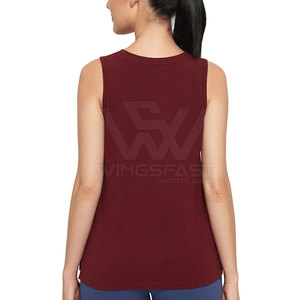 Ropa de gimnasio sin mangas, nuevo estilo, camisetas sin mangas para mujer, camisetas sin mangas ligeras de algodón hechas en stock para mujer - Product Image 2