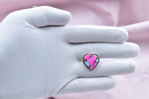 Bague réglable en argent sterling avec pierre naturelle coupe ovale lunette réglage barbe à papa Dahlia design floral fait à la main pour mariage - Product Image 4