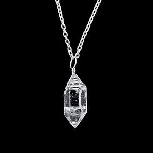 สร้อยคอลวดเพชรเฮอร์คิเมอร์ธรรมชาติ | จี้อัญมณีดิบ8-15มม. ทำด้วยมือของขวัญเครื่องประดับหินวันเกิด - Product Image 5