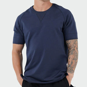 T-shirt col rond en coton pour hommes OEM sublimation T-shirt uni Logo personnalisé sérigraphié T-shirts unisexes noirs - Product Image 6