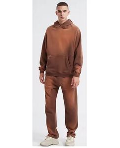 Meilleure quantité en gros dernière conception plaine hommes lavé à l'acide survêtement bas prix solide sur mesure hommes lavé à l'acide survêtements - Product Image 1