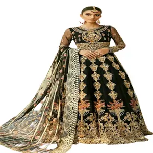 新款独家设计派对服装乔其纱印度和巴基斯坦风格Salwar Kameez批发价格