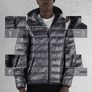 Veste rembourrée formelle pour hommes de haute qualité pour vêtements d'extérieur décontractés d'hiver avec col à capuche pour adultes pour garder au chaud - Product Image 4