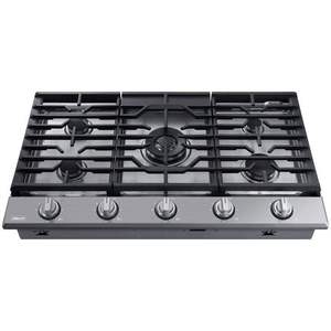 MEILLEUR PRIX Table de cuisson au gaz naturel intelligente 36 pouces à 5 brûleurs avec plaque de cuisson et fonction Power - Product Image 1