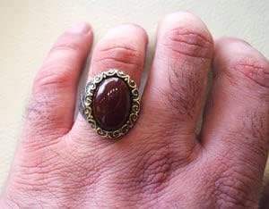 Wholesale <b>Mens</b> <b>Ring</b> New Arrival Natural Red Onyx Gemstone December Birthstone Birthday Gift Jewelry 925 Sterling Silver <b>Ring</b> - Product Image 3