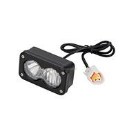 Barre lumineuse avant pour moto Yozma IN10, en alliage d'aluminium, lampe de conduite auxiliaire à LED avec support de montage sur guidon, kit de câblage
