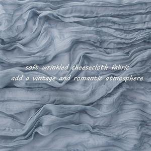 Nappe de table longue en gaze de coton moderne de haute qualité pour <span class=keywords><strong>mariage</strong></span>, baby shower, anniversaire, décoration de table EMX - Product Image 3