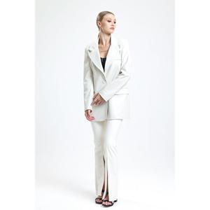 Giacca foderata in finta pelle con patta tascabile | CKT33552TN Cream