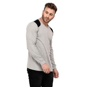 Camiseta de manga larga Unisex, prenda de vestir, de verano, lisa, 210gsm, 95% algodón, 5% Elastano, con cuello redondo, personalizada, venta al por mayor - Product Image 2