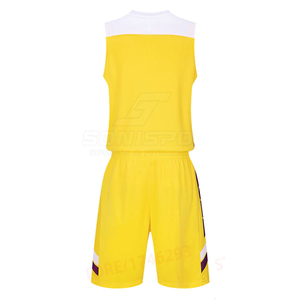 Conjunto de uniforme de baloncesto personalizado para hombre, ropa deportiva de nuevo diseño hecha de poliéster, talla XS con impresión de logotipo, MOQ bajo, talla grande - Product Image 3