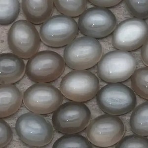 10mm 12mm 14mm naturel gris pierre de lune ovale lisse cabochon en vrac calibré pour la fabrication de bijoux en ligne anneaux pendentif Alibaba 2025 - Product Image 1