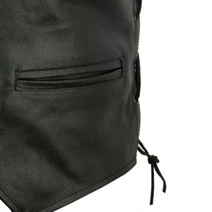 Gilet en cuir véritable pour homme, coupe ajustée, style décontracté, respirant, séchage rapide, service OEM, vêtements d'extérieur d'hiver - Product Image 6