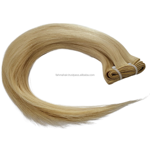 Genius 100% Extensions de cheveux humains Remy à cuticules alignées double trame blond indonésien style droit teint décoloré chimique - Product Image 3