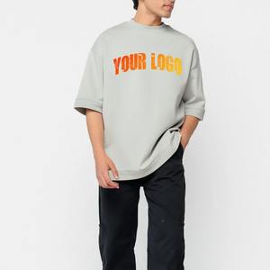 Microfibre personnalisée Street Wear T-shirt surdimensionné à épaules tombantes T-shirt personnalisé de haute qualité chemises lourdes pour hommes - Product Image 1