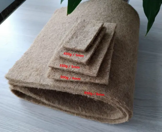 Tissu de feutre non tissé perforé par aiguille colorée de polyester écologique orienté vers l'exportation de qualité supérieure du Bangladesh