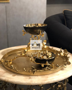 ชามสำหรับตกแต่งโต๊ะอาหารดีไซน์ใหม่หรูหราทรงถาดดีไซน์ไม่เหมือนใครสำหรับอุปกรณ์ร้านอาหารในบ้าน - Product Image 4