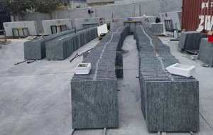 Pierre tombale de monument de pierre tombale de <span class=keywords><strong>granit</strong></span> vert olive de style européen - Product Image 4