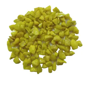 Citron Jaune 10-20mm Enduit Quartz Pierre Puces Agrégat Architecture Extérieure Décoration Pierre Concassée Gravier Pierre Concassée - Product Image 1