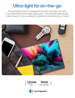 Écran portable HDR 15,6 pouces Plug and Play Smart Cover C-Type FHD 1920*1080P TN pour ordinateur portable Voyage Affichage externe