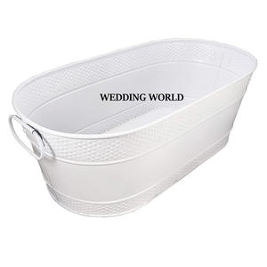 Ensemble de deux jardinières en métal de forme ronde taille et conception personnalisées jardinière Pot décoration de jardin en gros jardinière en métal - Product Image 3