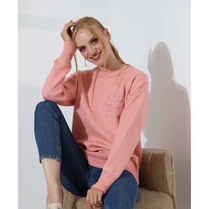 เสื้อสเวตเตอร์ปักลายซูเซน - สีแซลมอน - Product Image 3