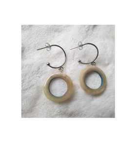 Buffalo Horn Classic <b>Butterfly</b> Pearl Earrings for Women <b>Party</b> Fashion Accessories Natural Crafts - Product Image 4