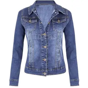 Customized Your Own Style Denim Jackets Women Stylish Fashion Slim Fit Causal Denim Jeans Jacket