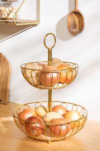 Nuevo Estante de Almacenamiento Decorativo de Latón de 3 Niveles para Cocina, Montado en la Pared, Diseño Industrial Art Deco para Frutas y Bodas - Product Image 3