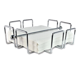 Porte-serviettes en acier inoxydable Stand Square Wire Design Crafts Décoration de table Porte-mouchoirs en acier - Product Image 2