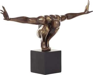 Statue et Sculpture Home Art Decor Salon Bureau Chambre Aluminium Or Personnalisé Ensemble - Product Image 5