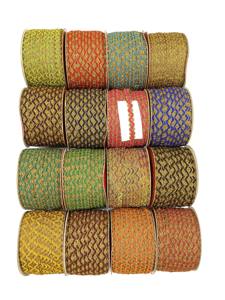 Indian Multi Ethnic Cotton Embroidery Mirror Sequins Thread Lace <b>Trimming</b> 25MM Soft Ribbon Pattern Muslim Women's Footwear - Product Image 6