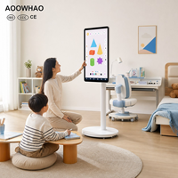 Écran tactile capacitif 4K à faible lumière bleue de 19 à 32 pouces, 360° °   Support TV intelligent portable rotatif pour écran Android, idéal pour la coiffeuse