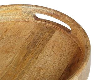 Mango Wood Unique Design Handle Wood Serving Tray Wholesale Manufacturer Customized Design Printed Wooden Serving Tray - Product Image 6