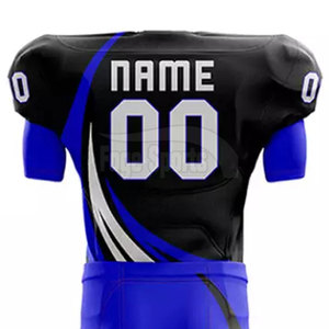 Uniforme de Fútbol Americano de Alta Calidad y Bajo Precio, 100% Poliéster, Transpirable, de Secado Rápido, Manga Corta, Colores y Logotipo Personalizables, para Hombre - Product Image 5