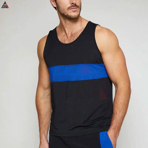 Camiseta sin Mangas Deportiva para Hombre de Alta Calidad, al por Mayor, OEM, Personalizada, Informal, de Punto, Transpirable, de Algodón y Fibra de Bambú, de Color Sólido - Product Image 3