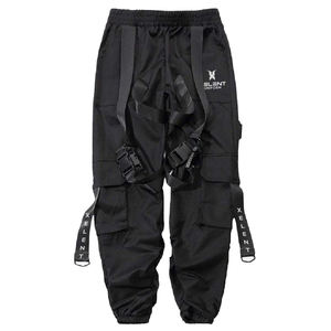 Techwear pantalón con cinta Streetwear pantalón negro mate hombres Cyberpunk Jogger pantalón Unisex Techwear Ninja pantalón HolyGrail ropa - Product Image 6
