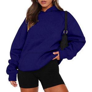 Sweat à capuche en coton de haute qualité pour femme, style tendance, respirant, tricoté pour l'hiver, streetwear, imprimé personnalisé sur le devant, en promotion - Product Image 1
