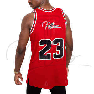 Nouveaux maillots de basket-ball personnalisés imprimés, uniformes 100% polyester, séchage rapide, sans manches, pas cher - Product Image 2