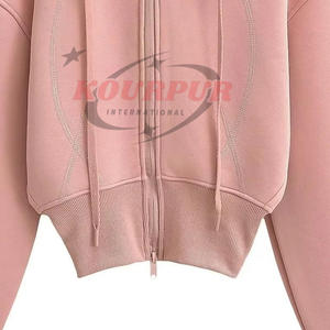 Sweat à capuche d'hiver de haute qualité 100% coton pour femmes, manches longues, logo imperméable sur le devant, prix raisonnable, fortement recommandé - Product Image 5